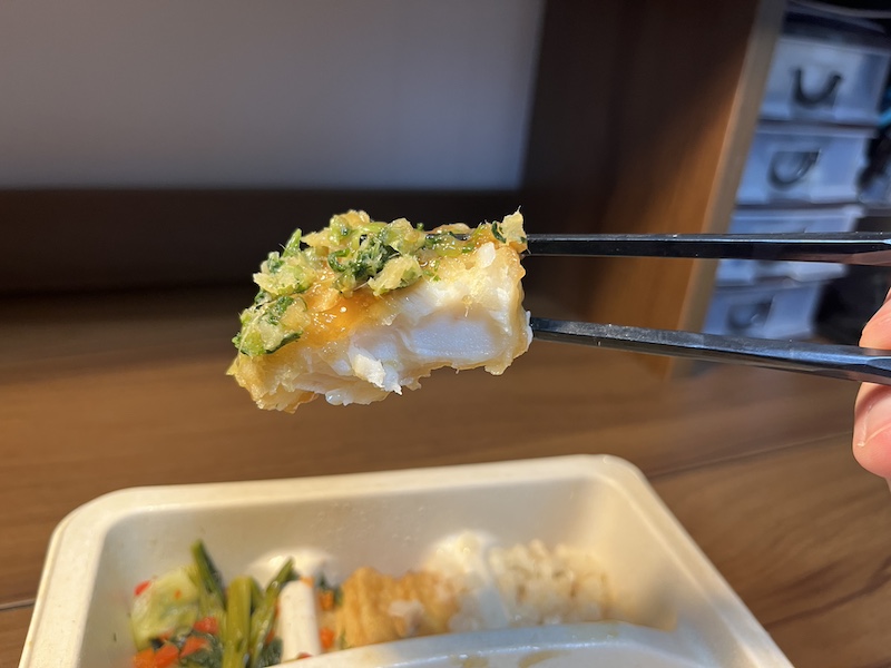 ナッシュの白身魚の生姜醤油